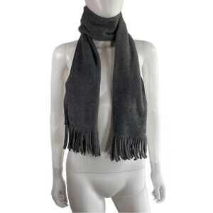Amanda Smith Soft Fringe Gray Winter Scarf